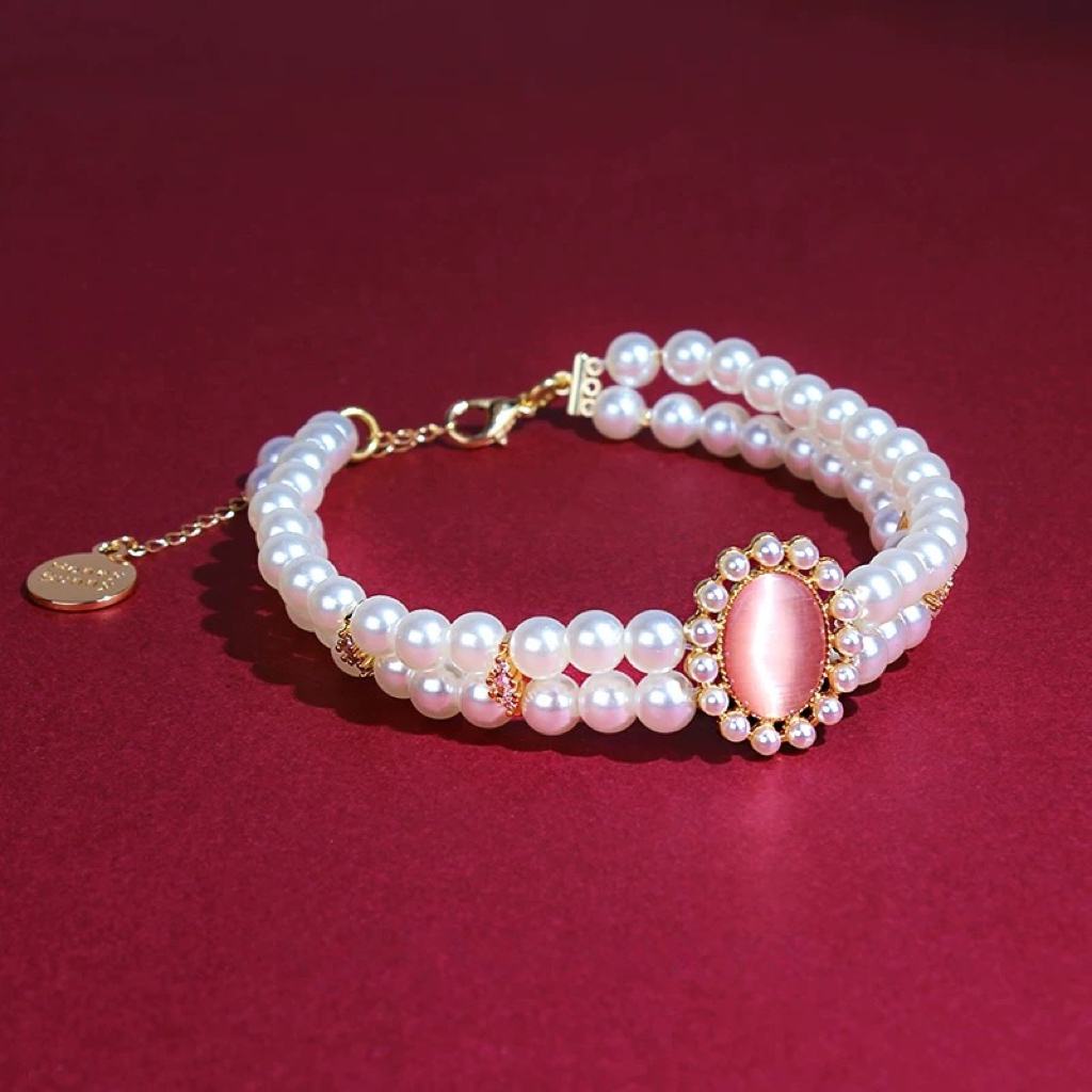 The "Timeless Heritage" Multi-Gemstone Pearl Necklace Series-Pink Zircon