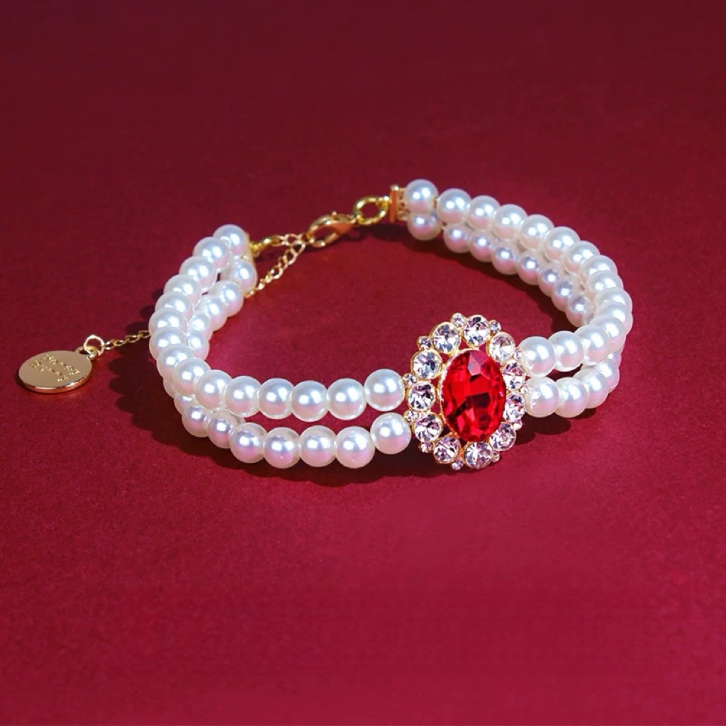 The "Timeless Heritage" Multi-Gemstone Pearl Necklace Series - Ruby / Sapphire