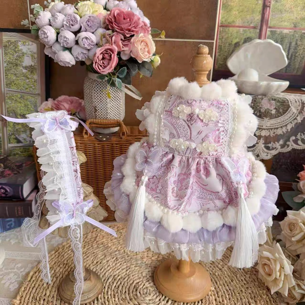 Lilac Paisley Tassel Gown
