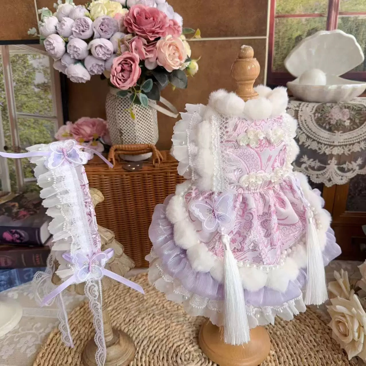 Lilac Paisley Tassel Gown