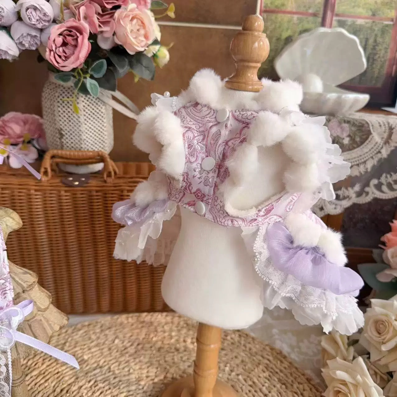 Lilac Paisley Tassel Gown
