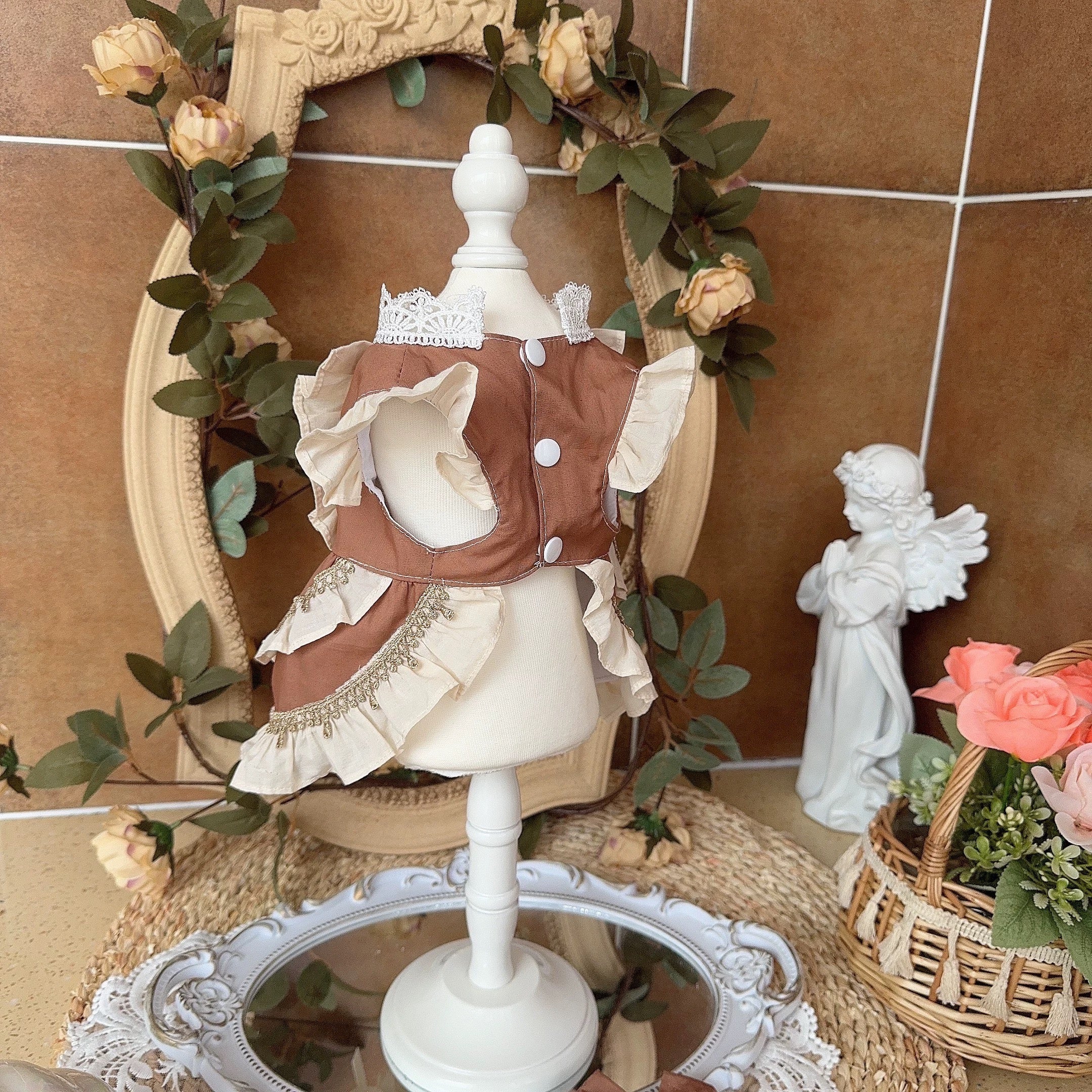 Pearl Baroque-Buttoned Dress
