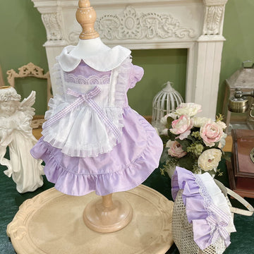 Lilac Orchard Apron Dress