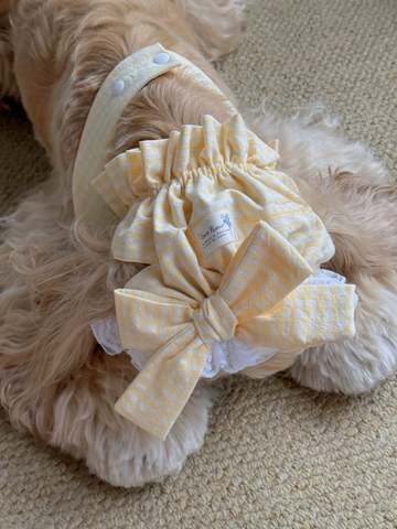 Dog ear Snood with bow and bandana